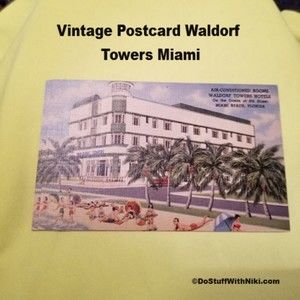 Vintage Postcard Waldorf Towers Miami